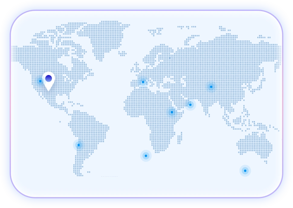 NiuProxy global proxy network map
